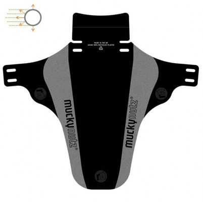 Mucky Nutz Face Fender V2 Front Mudguard Reflective/Black - Thumbnail 2