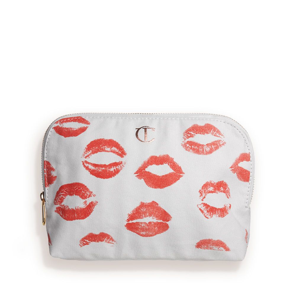 Charlotte Tilbury 1st Edition Makeup Bag - Lip Print Canvas Makeup Bag - Image 1