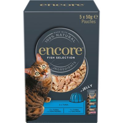 Encore Wet Cat Food Pouches in Jelly - Fish Selection