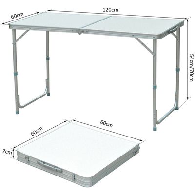 Outsunny Outdoor Folding Table - Silver