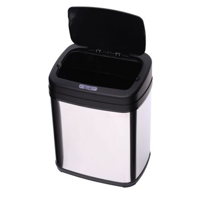 HOMCOM Stainless Steel Automatic Sensor Dustbin - Silver and Black