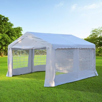 Outsunny Garden Gazebo Party Tent - White / 400cm