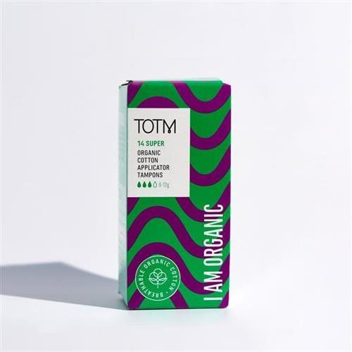 TOTM Organic Cotton Applicator Tampon Super (Pack 14) - 0606004 - Image 1