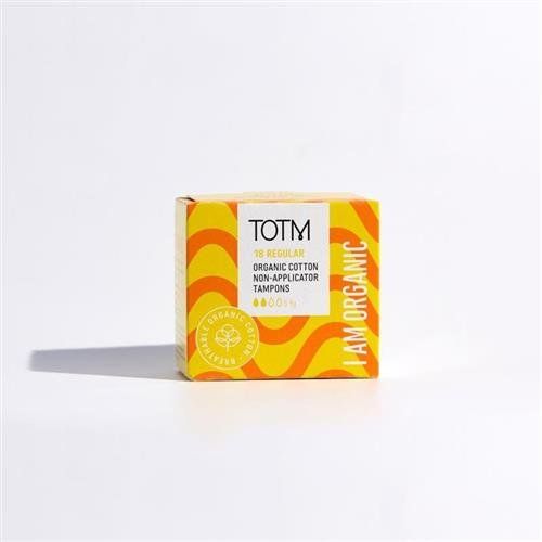 TOTM Organic Cotton Non-Applicator Tampon Regular (Pack 18) - 0606007 - Image 1