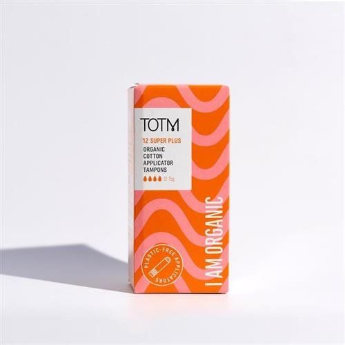 TOTM Organic Cotton Applicator Tampon Super+ (Pack 12) - 0606005 - Image 1