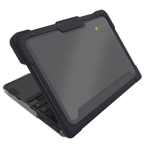 Techair TACHS004 Protective Hard Shell case for Lenovo 300e/500e 3rd Gen Chromebook, 11.6 black/clear - Image 1