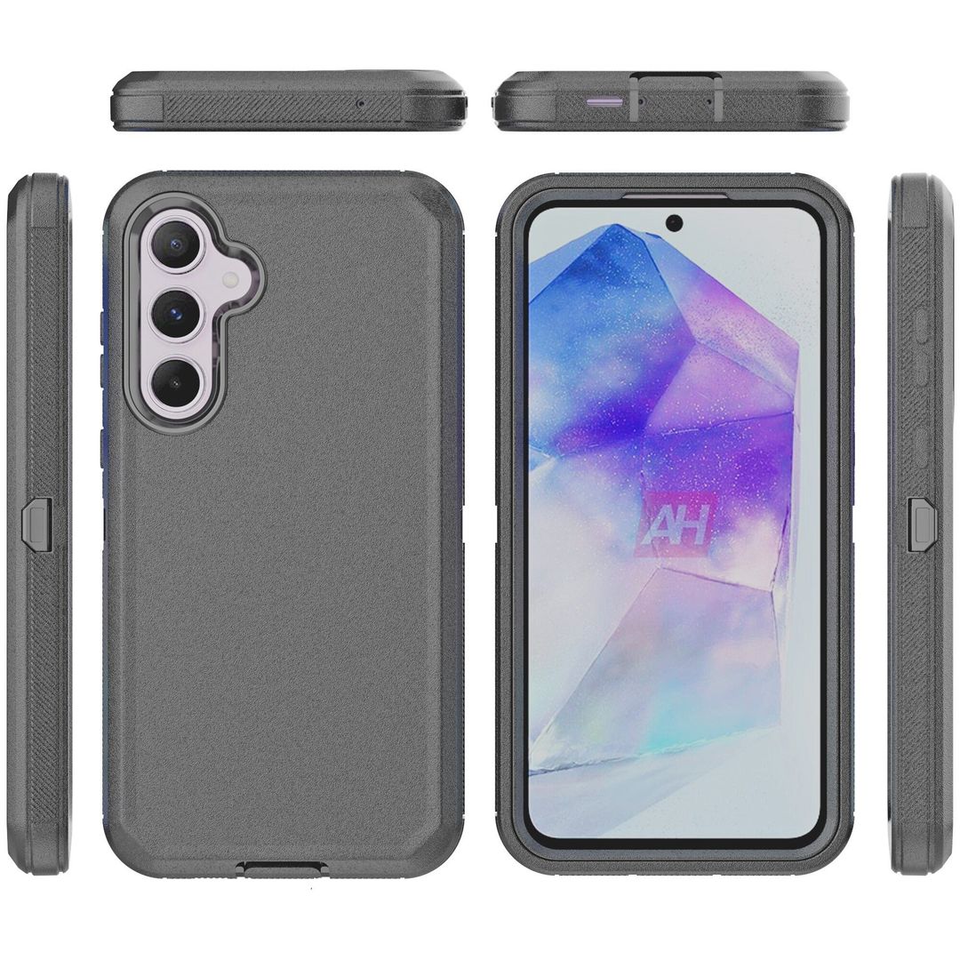 Techair TAPGR037 The Samsung A55 (5G) Rugged Case offers a perfect fit, easy access, and ultimate protection—complete with an inbuilt screen protector to keep scratches at bay. Tough, stylish, and built to last! - Image 1