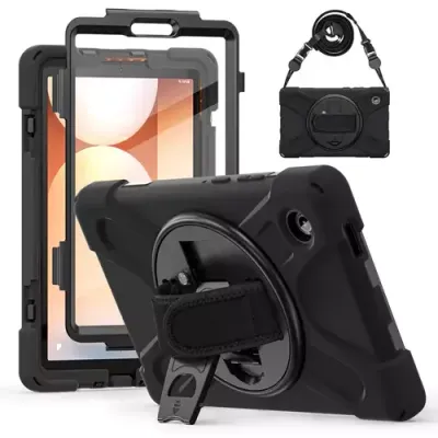 Techair TAXSGA043HS Samsung Tab A11 military grade drop protection rugged case with hand & shoulder strap - Thumbnail 2