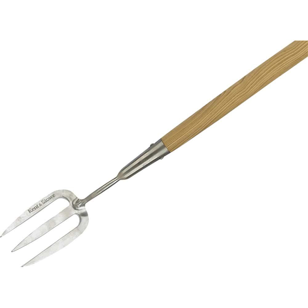 Kent and Stowe Stainless Steel Long Handle Weed Fork - Image 1