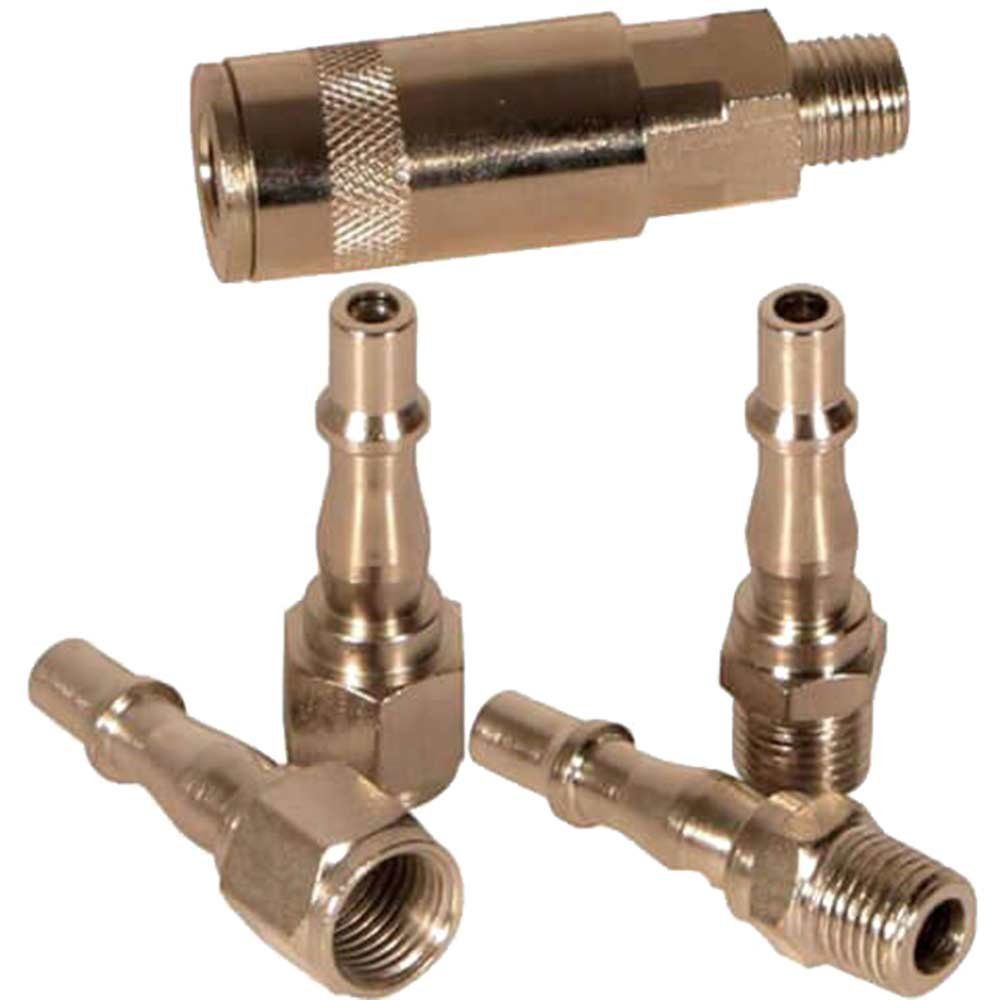 Sirius 5 Piece 1/4" BSP Air Line Male Coupling Set - Image 1