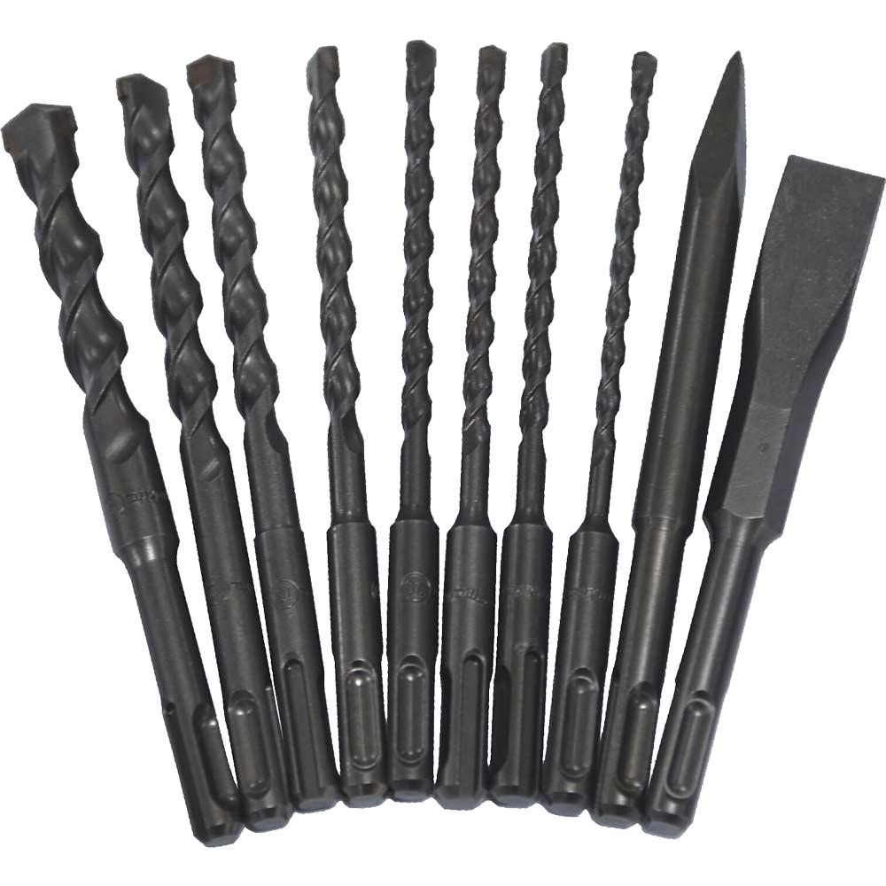 Sirius 10 Piece SDS Plus Drill Bit and Chisel Set - Image 1