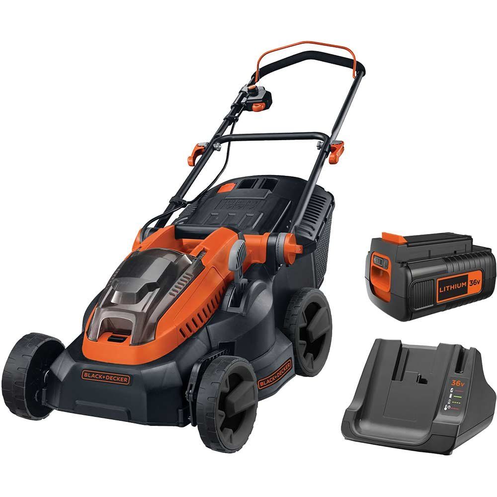 Black and Decker CLM3820L 36v Cordless Rotary Lawnmower 380mm 1 x 2ah Li-ion Battery Charger - Image 1