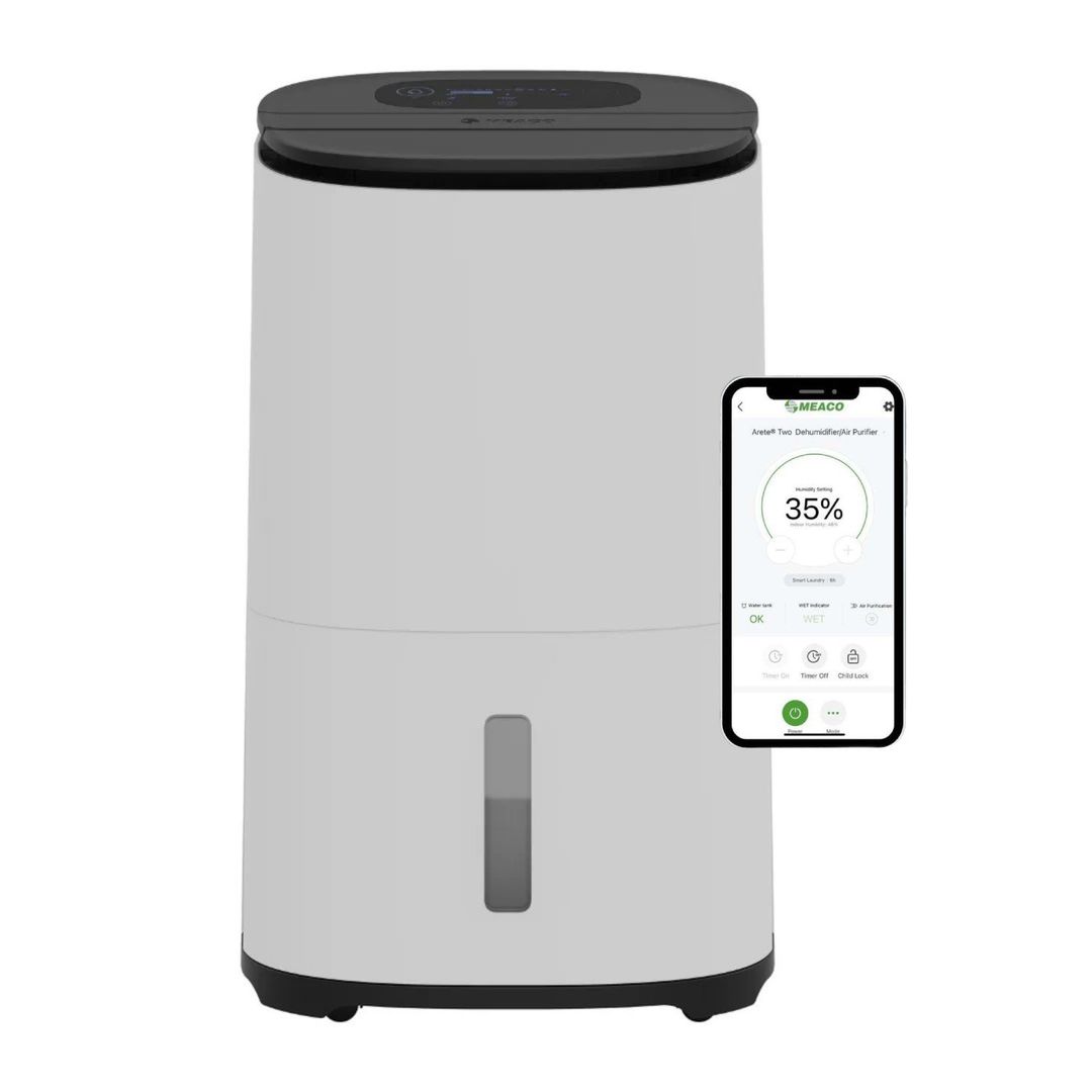 MEACO MeacoDry Arete Two 20L Dehumidifier & Air Purifier - White & Black - Image 1