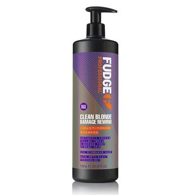 Fudge Clean Blonde Damage Rewind Purple Violet Toning & Repair Shampoo 1000ml - Thumbnail 2