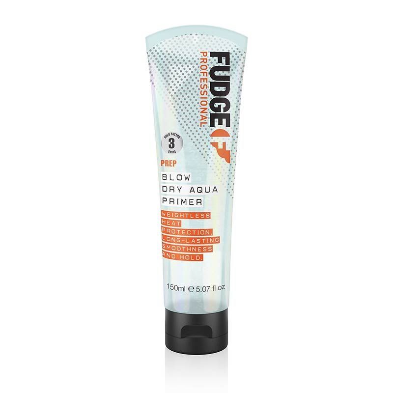 Fudge Blow Dry Aqua Lightweight Heat Protection Hair Styling Primer & Shine Finish 150ml - Image 1