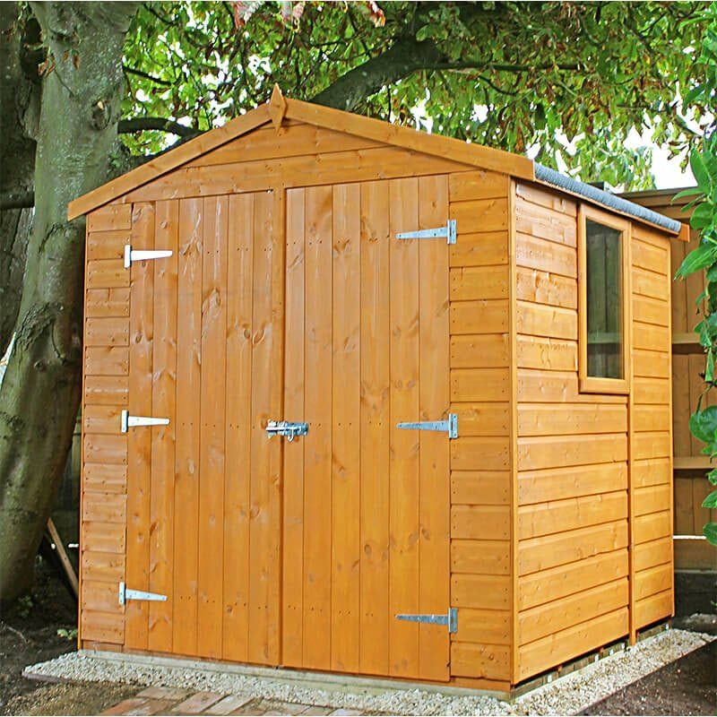 6' x 6' Shire Arran Double Door Wooden Garden Shed (1.97m x 1.83m) - Image 1