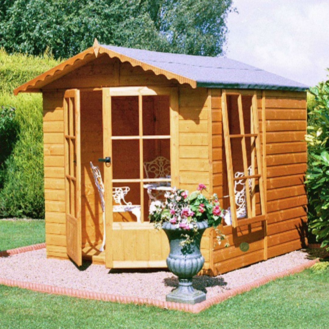 6'6x6'9 Shire Buckingham Traditional Wooden Summer House - Image 1