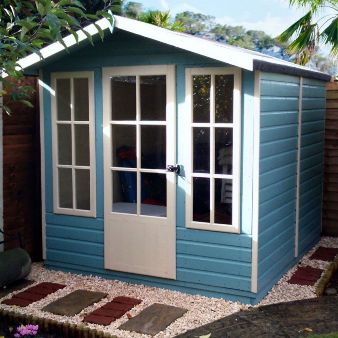 7'1x7'11 Shire Chatsworth Traditional Wooden Summer House - Image 1