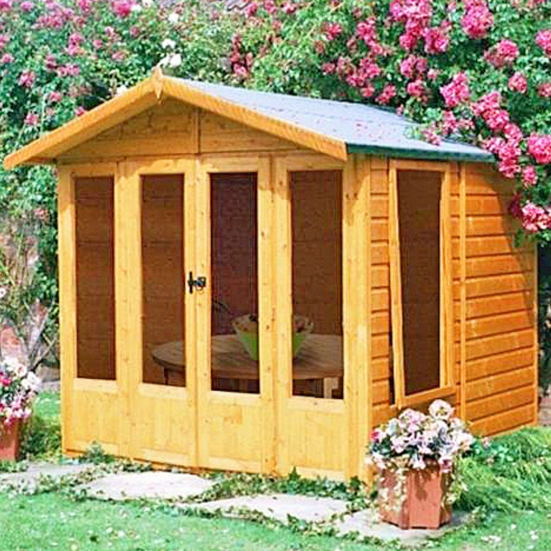 7'3x7'11 Shire Parham Traditional Wooden Summer House - Image 1
