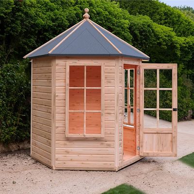 7'1x6'2 Shire Traditional Gazebo Wooden Hexagonal Summer House