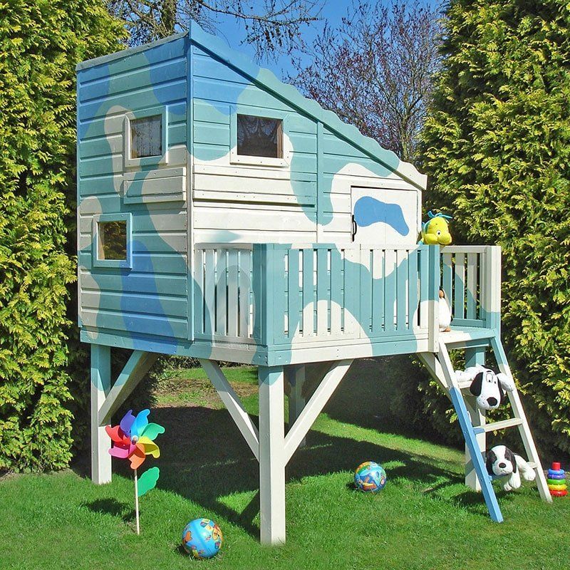 6' x 4' Shire Command Post Kids Wooden Platform Playhouse (1.69m x 2.22m) - Image 1