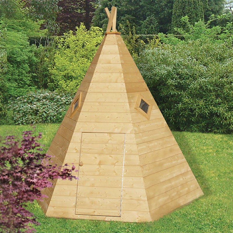 7x6 Shire Wigwam Kids Wooden Playhouse - Image 1