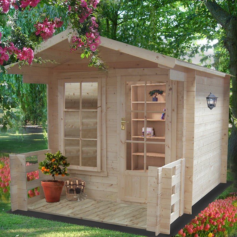 Shire Maulden 2.7m x 3.5m Log Cabin Summer House (19mm) - Image 1