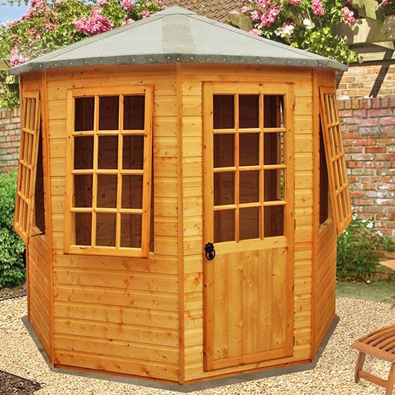 8'3x8'3 Shire Arreton Traditional Octagonal Wooden Summer House - Image 1