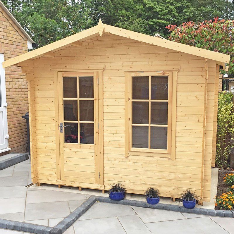 Shire Bucknells 3m x 2.4m Log Cabin Summerhouse (28mm) - Image 1