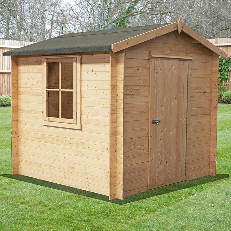 Shire Danbury 2.8m x 2.7m Log Cabin Shed (19mm) - Image 1