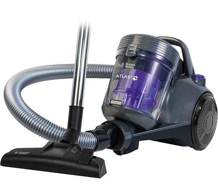 RUSSELL HOBBS Atlas2 RHCV3601 Cylinder Bagless Vacuum Cleaner - Purple & Grey, Purple,Silver/Grey