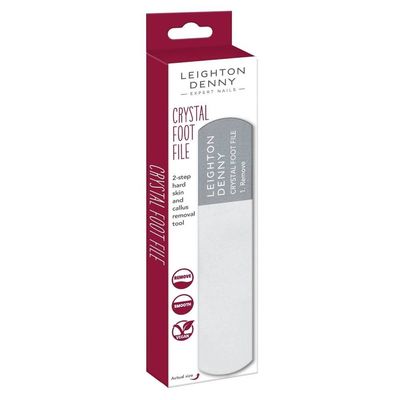 Leighton Denny Crystal Foot File (180mm) & Callus Removal Tool in Grey