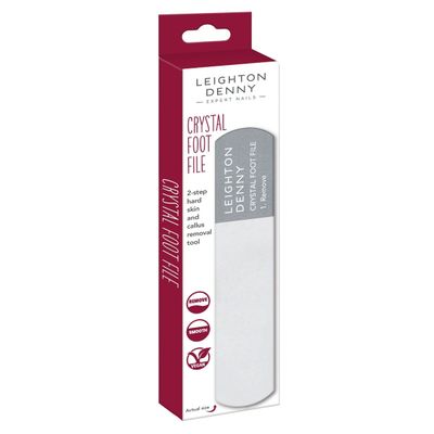 Leighton Denny Crystal Foot File (180mm) & Callus Removal Tool in Grey - Thumbnail 2