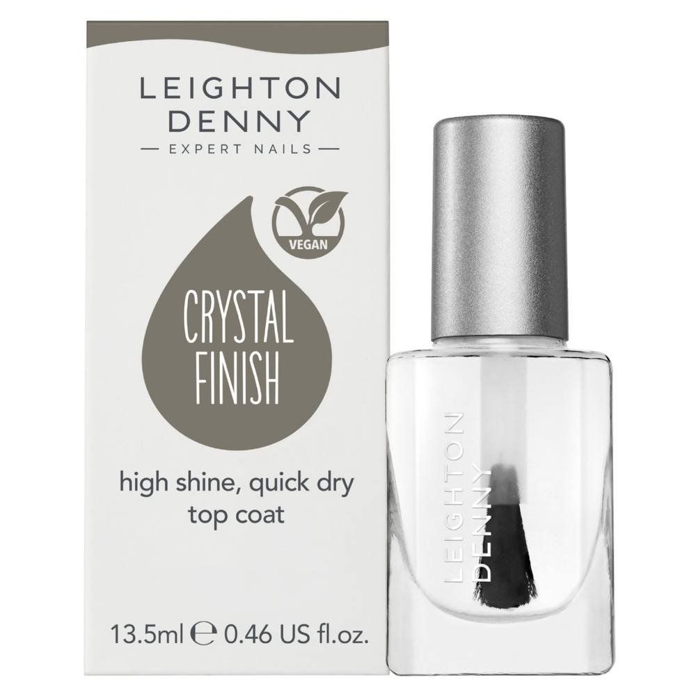 Leighton Denny Crystal Finish Quick Dry Top Coat 13.5ml in Clear - Image 1