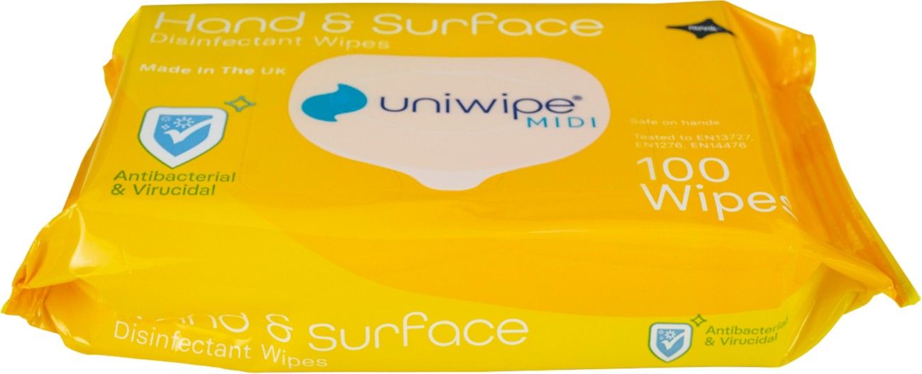 Uniwipe Hand and Surface Wipes (Pack of 100) 1025 - Image 1