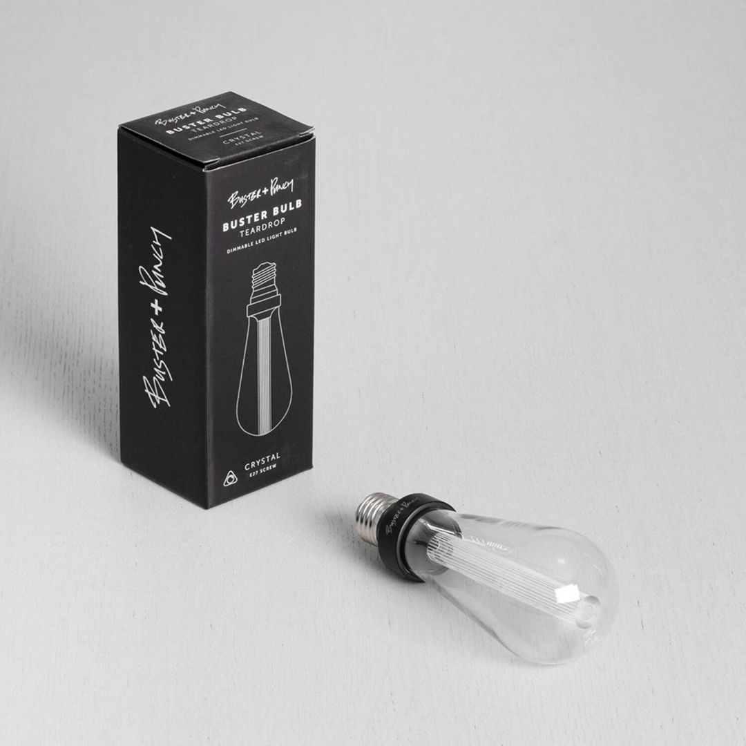Buster + Punch BU-TD-E27-LEDF-CR-A LED Teardrop Bulb Light Bulb Amber - Image 1