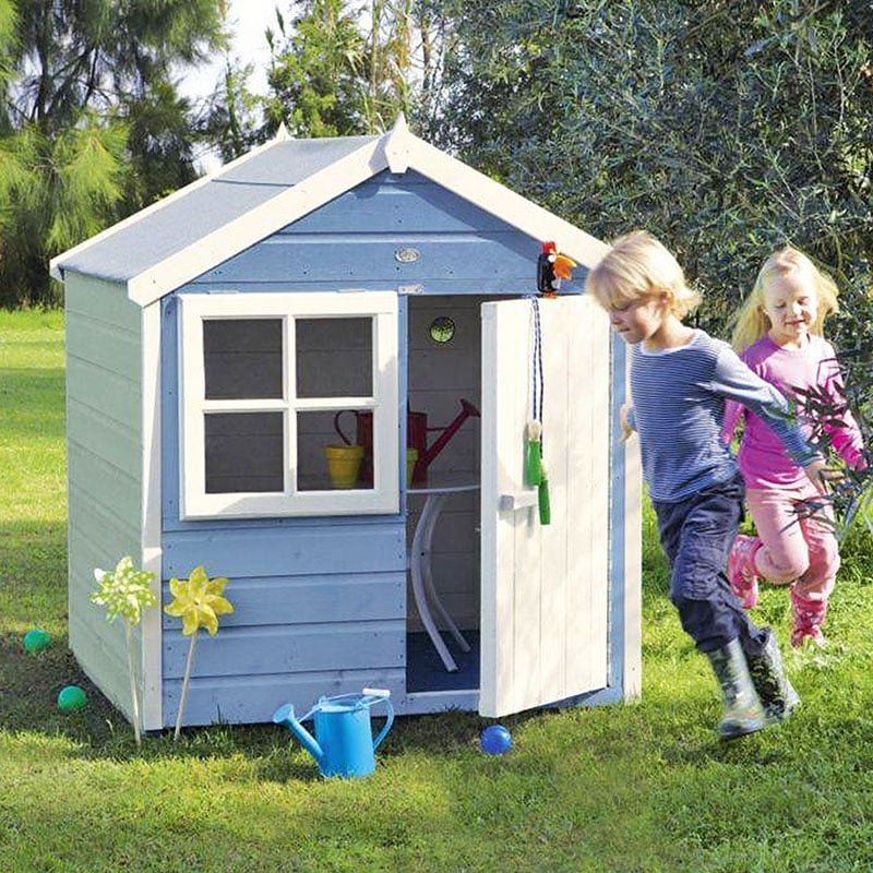 4' x 4' Shire Playhut Kids Wooden Playhouse (1.19m x 1.19m) - Image 1