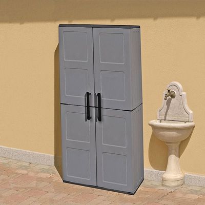 2'2 x 1'2 Shire Large Plastic Garden Storage Cupboard with Shelves (0.68m x 0.37m)