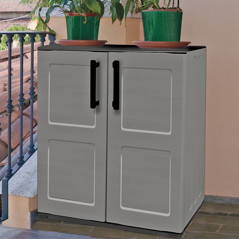 2'2 x 1'2 Shire Mid Plastic Garden Storage Cupboard with Shelves (0.68m x 0.37m) - Image 1