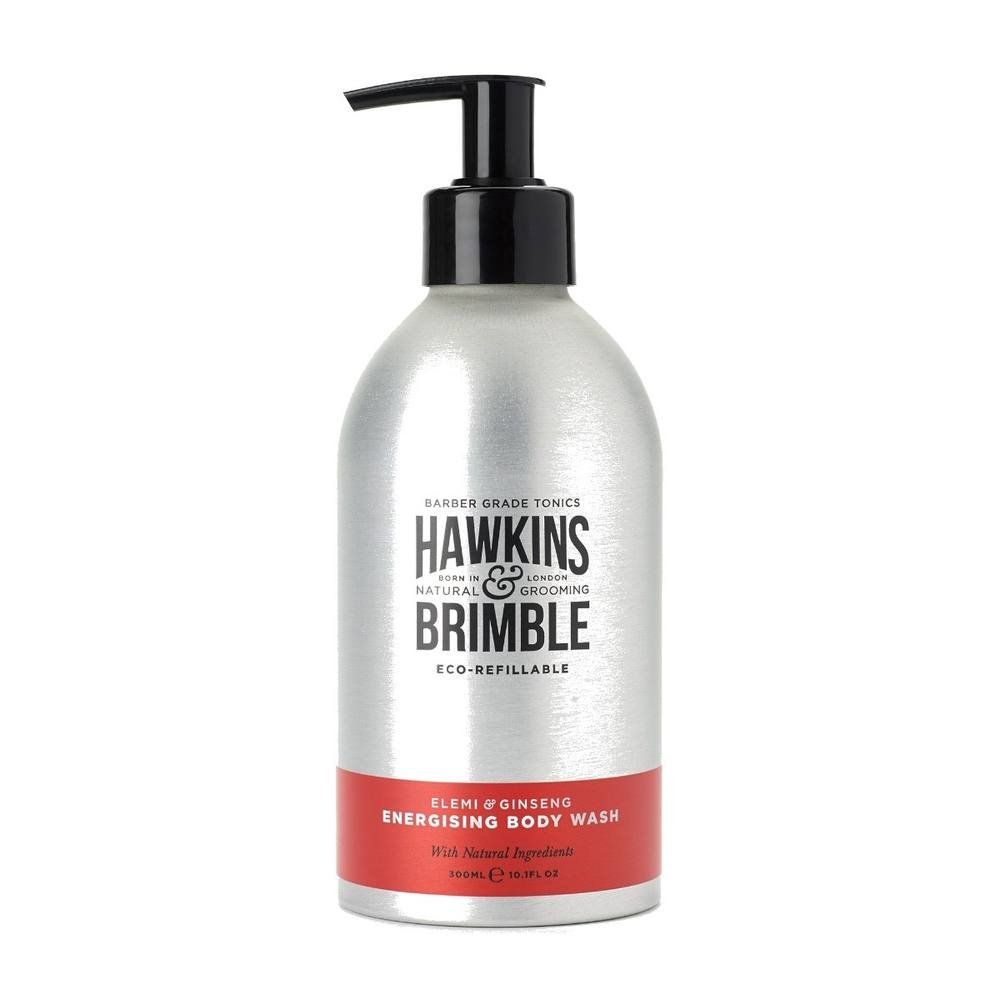 Hawkins & Brimble Men's Body Wash Refillable 300ml in Silver - Image 1
