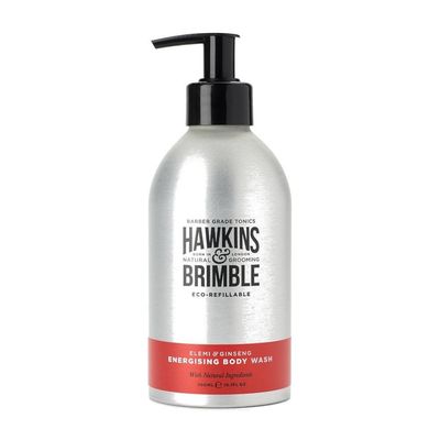 Hawkins & Brimble Men's Body Wash Refillable 300ml in Silver