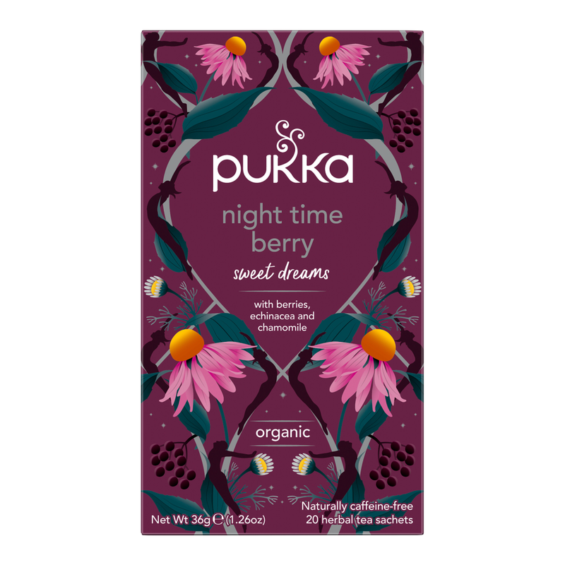 Pukka Night Time Berry Organic 20 Tea Sachets 36g - Image 1