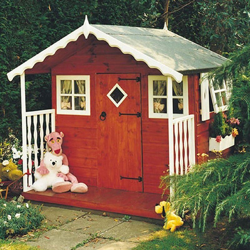 6' x 6' Shire Den Kids Wooden Playhouse (1.79m x 1.79m) - Image 1
