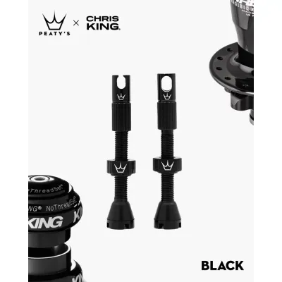 Peaty's x Chris King Tubeless MK2 Valves - 60mmBlack - Thumbnail 2