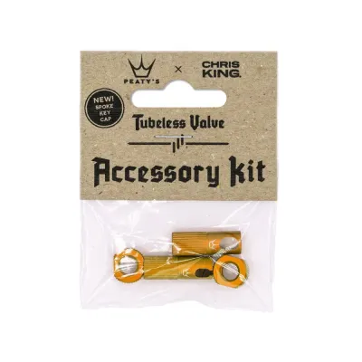 Peaty's x Chris King MK2 Tubeless Valve Accessory Kit - Mango - Thumbnail 2