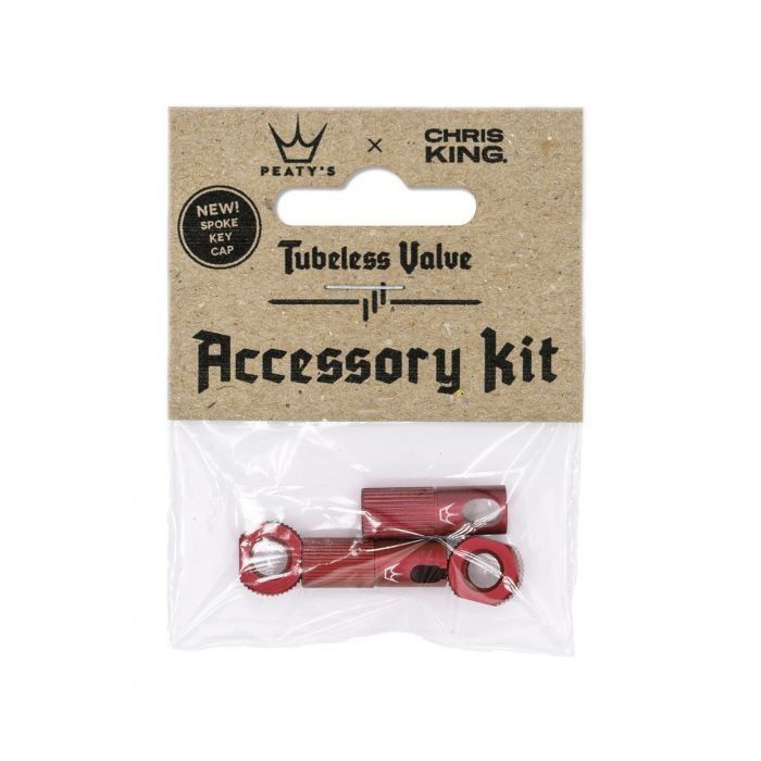 Peaty's x Chris King MK2 Tubeless Valve Accessory Kit - Red - Image 1