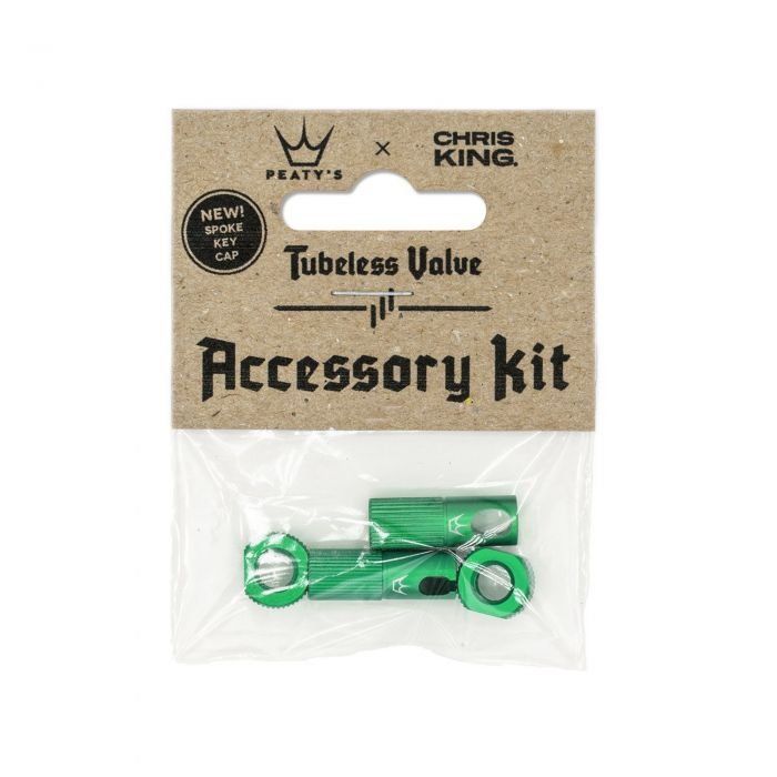 Peaty's x Chris King MK2 Tubeless Valve Accessory Kit - Emerald - Image 1