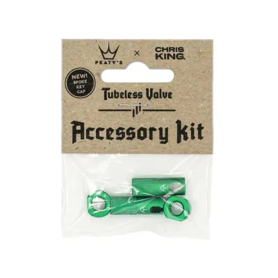 Peaty's x Chris King MK2 Tubeless Valve Accessory Kit - Emerald - Thumbnail 2