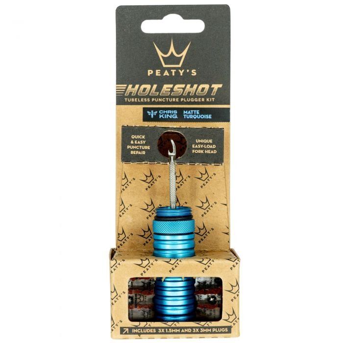 Peaty's Holeshot Tubeless Puncture Plugger Kit - Turquoise - Image 1
