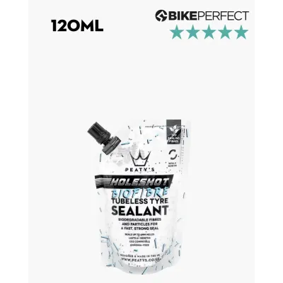 Peaty's Holeshot BioFibre Tubeless Tyre Sealant - 120ml - Thumbnail 2